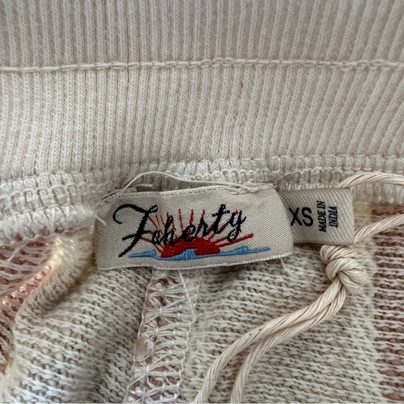 Faherty Day tripper pants Ladies size xs Daytripper stripe Pink cream beige - Picture 2 of 10